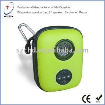 portable multi-media speaker bag for music player