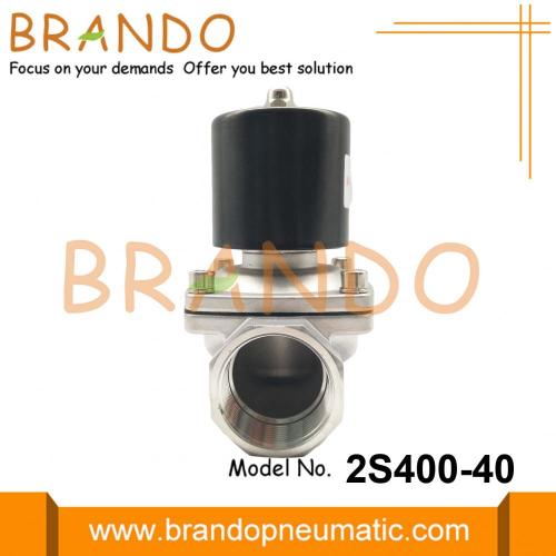 2S400-40 Eau d&#39;électrovanne 1 1/2 &#39;&#39; en acier inoxydable