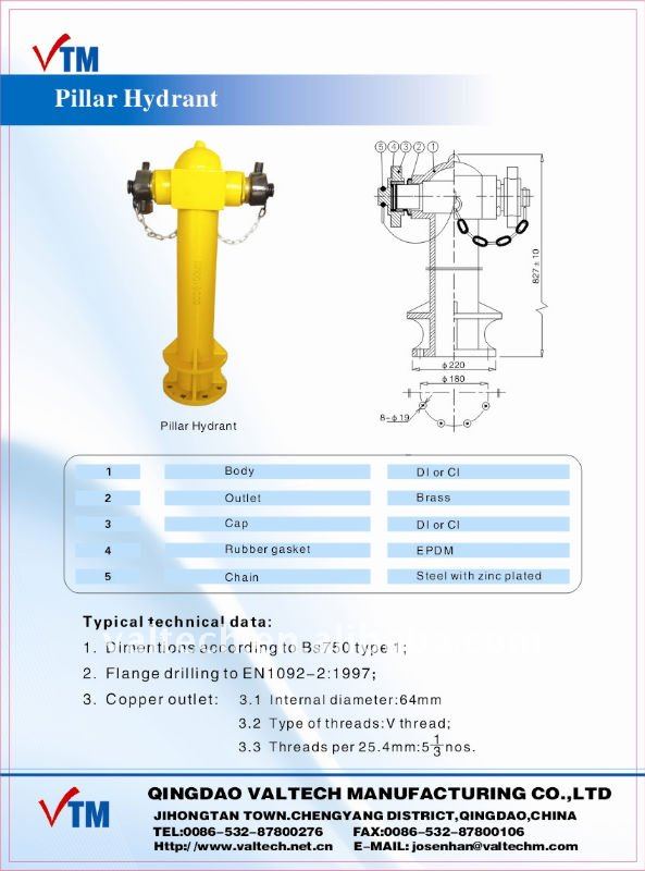 BS750 fire hydrant