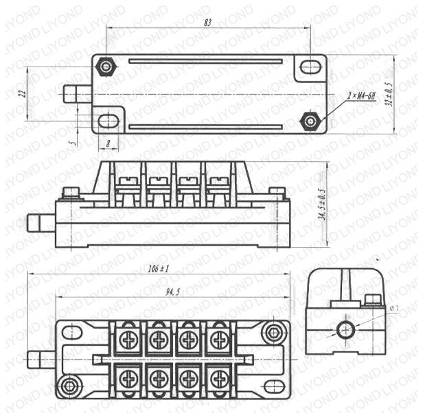 FK10-II-40 Magnetic blowout switch 4 normally open contact Auxiliary Switch for Chasis Truck