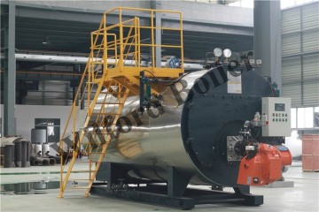 Horizontal oil or gas steam boilers