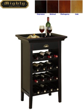 Wine Storage Racks Black Buffet Bar Furniture Height Table