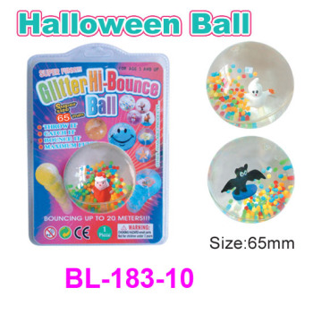 Plastic Bouncing Glitter Halloween Balls
