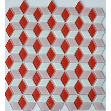 Colorful 3D glass mosaic tile