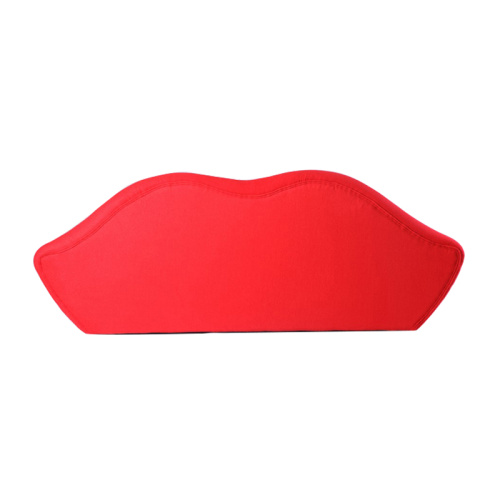 Elegant contemporary red cashmere lip sofa