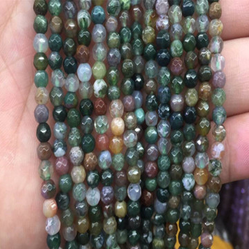 Wholesale Natural Stone Bead Faceted India Agate Bead For Jewelry Making