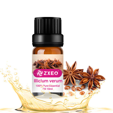 도매 스타 Anise 에센셜 오일 개인 라벨 식품 등급 Anise Star Oil 순수 천연 유기 별 Anise Oil