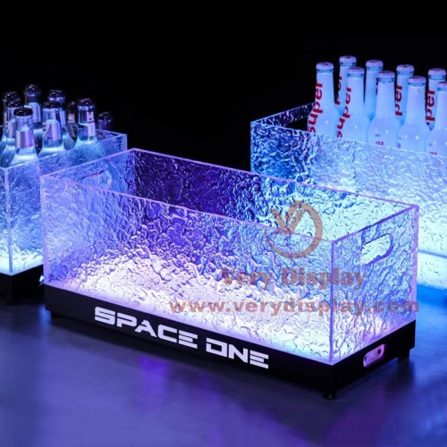 Seau de glace léger de fête en acrylique avec matériau ROHS