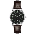 Man Black Watch Design minimalista impermeável 50m