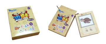 children learning cards flash cards