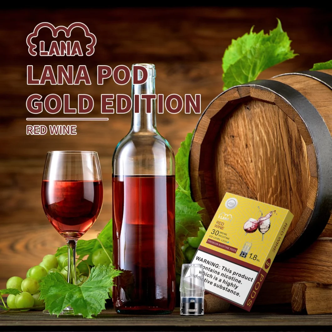 100% Original Lana Pod-Kartuschen 3pcs Gold Edition 1,8 ml E-Liquid Vape Stift