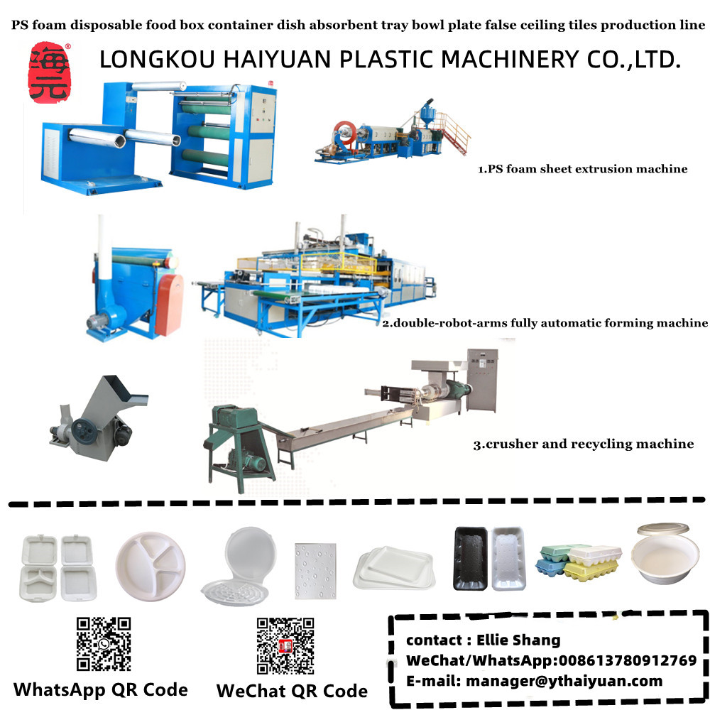 Low price foam dish /tray making machine PS foam plate production line factory ,  Ellie's WhatsApp : 008613780912769