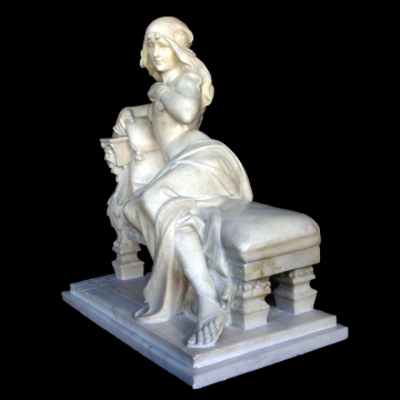 Beautiful erotic naked statue elegant stone nude woman sculpture