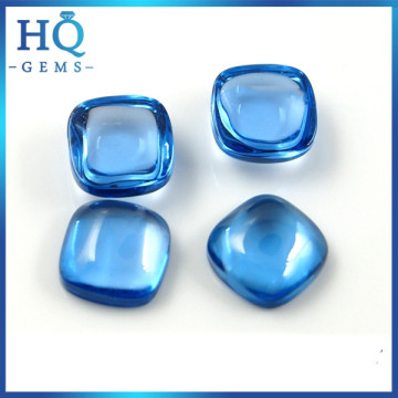 light blue square spinel smooth synthetic sapphire cabochon gems