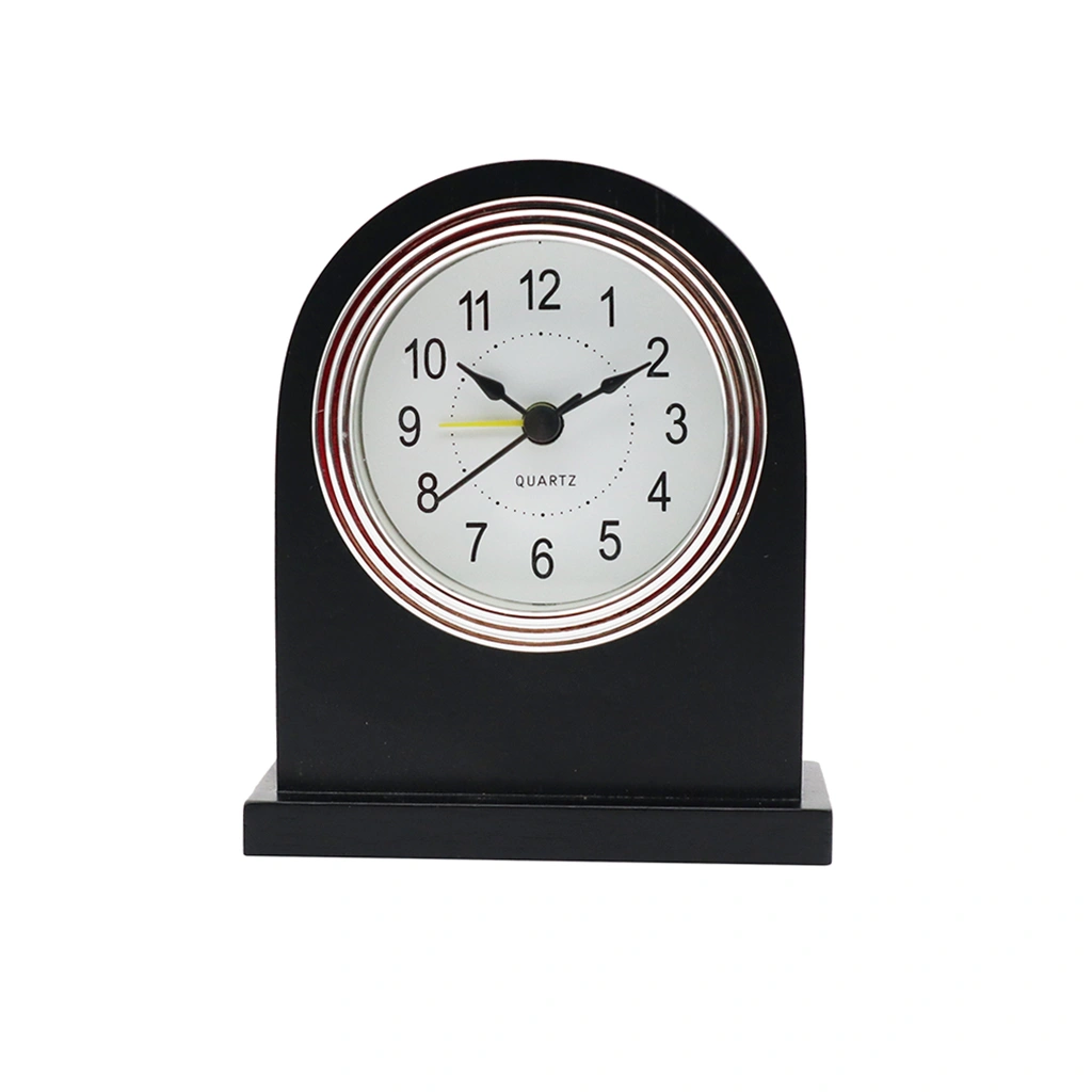 Classical Design Table Clock with Solid Wood