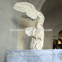 Famous large stone sculptures travertine headless angel victory statue samothrace