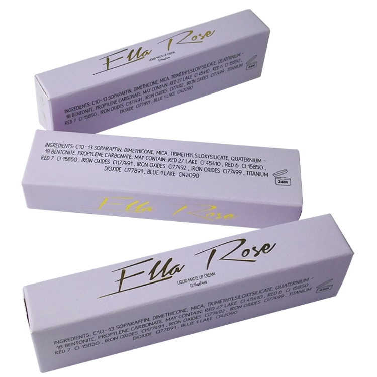 Cute Purple Gold Foil Folding Lipstick Packaging