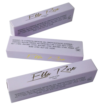 Elegant Gold Stamping Purple Personalized Lipstick Box