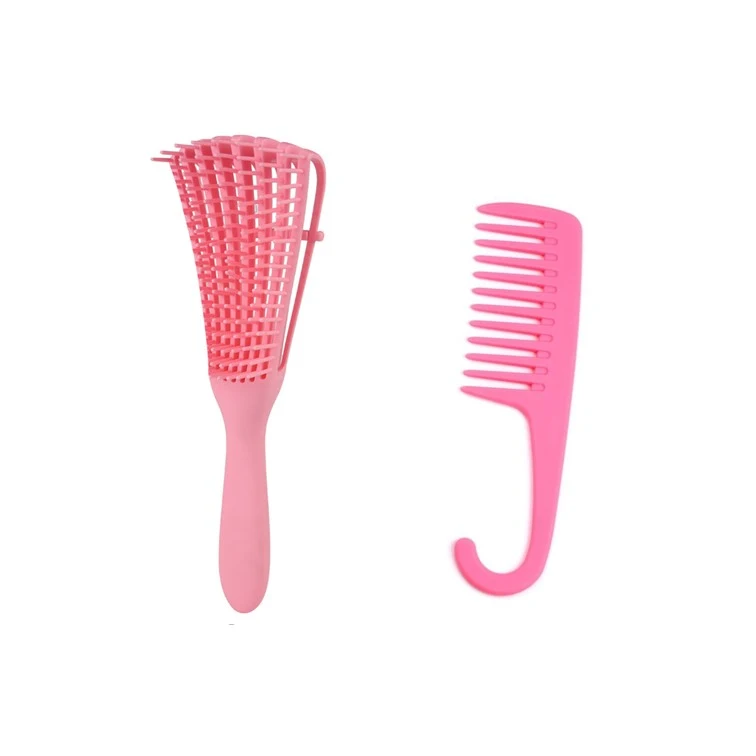 Pink Curly Detangling Curly Hair Brush