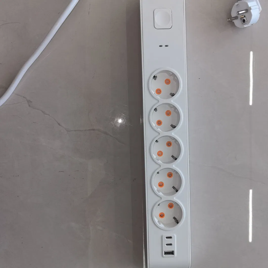 5 Way Extension Socket with 1 3.4A USB and 2 Type C
