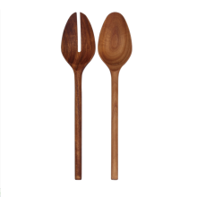 Wooden salad servers set