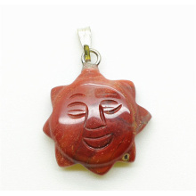 Sun Shape Red Jasper pendant