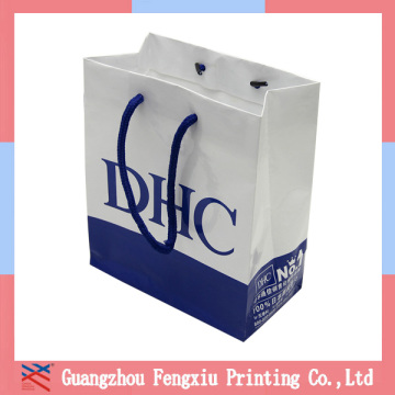 Customized Cotton Rope Handle Printed Paper Carrier Bags