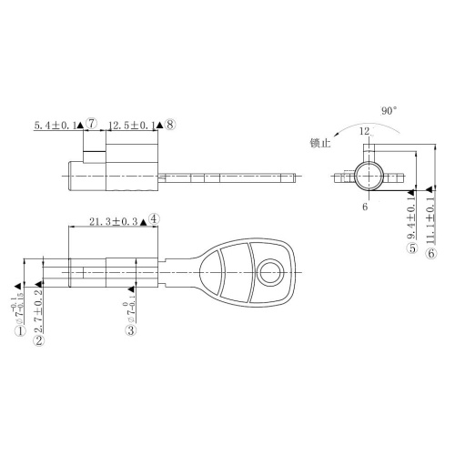 brass trailer lock