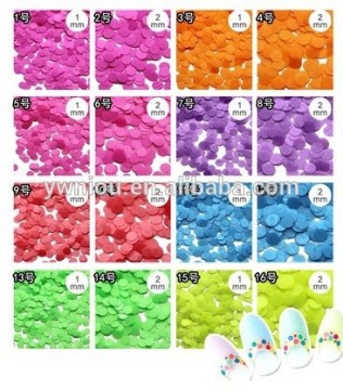 Fluorescent color round sequins Nail Art Product