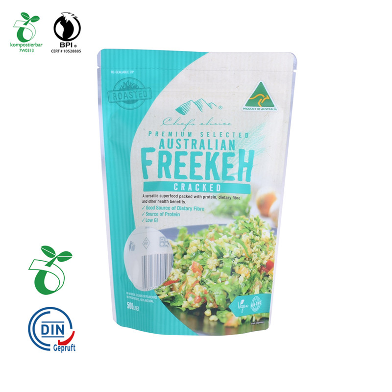 Eco Compostable Ecological Dand Up Packaging Pouch for Food