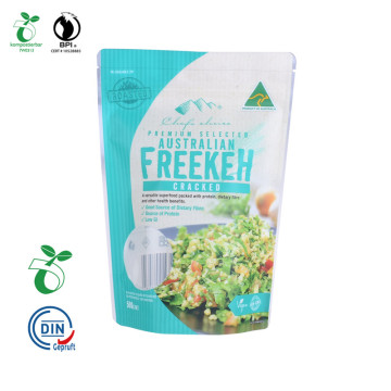 Eco Compostable Ecological Degradable Stand Up Packaging Pouch Untuk Makanan