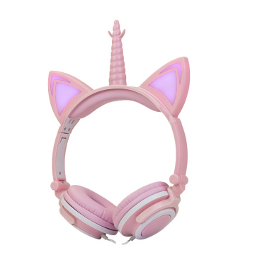 Cadeau populaire Oreilles de chat mignon Nouveau casque filaire