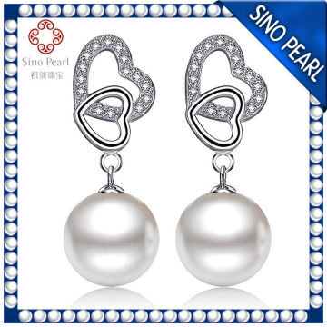 AAA 8-9 mm women studs costume jewelery hoop earrings PE036