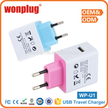 Europe Plug Travel Charger with 2.1A usb charging from Wonplug