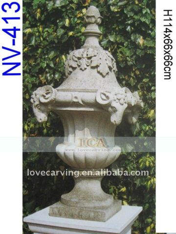 Antique marble flowerpot stands