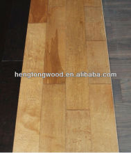 Hand scraped hardwood flooring, engineered flooring, birch pure human hand scratch engineered floors
