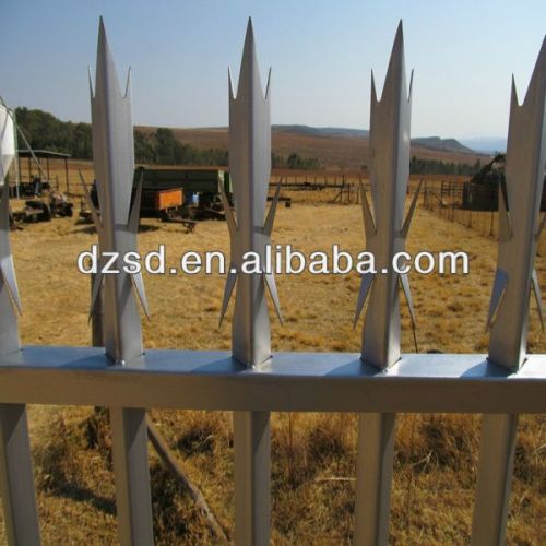 hot-dipped galvanized steel palisade fencing