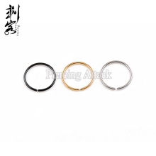 Titanium Anodized Steel Clip on Nose Hoop Flexible Non Piercing Nose Ring