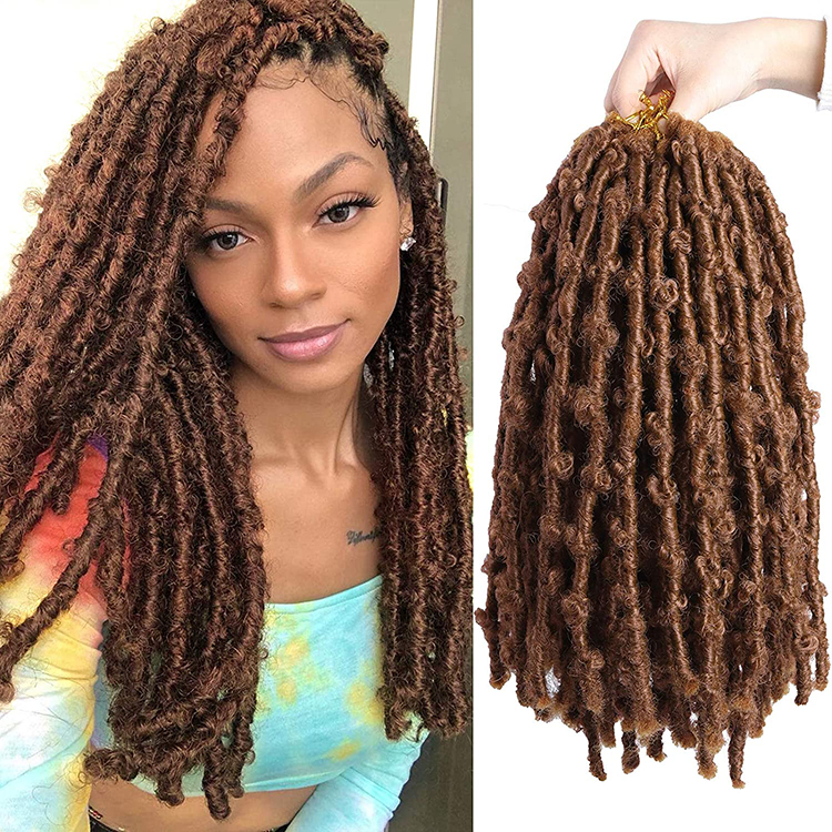Short 14inch Butterfly Locs braids for african synthetic hair Jumbo braiding hair Faux locs Nu butterfly locs crotchet