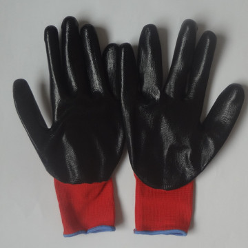 nylon work glove nitrile coated glove