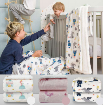 Digital Print Sherpa Double Layer Blanket