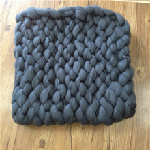 Knitted Wool Throw Large Cable Knit Throw