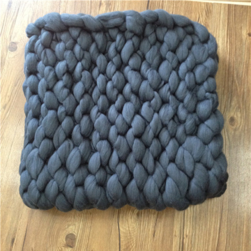 Knitted Wool Throw Large Cable Knit Throw