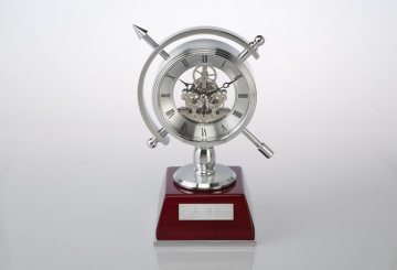 Bow and arrow design Swerve Skeleton Clock