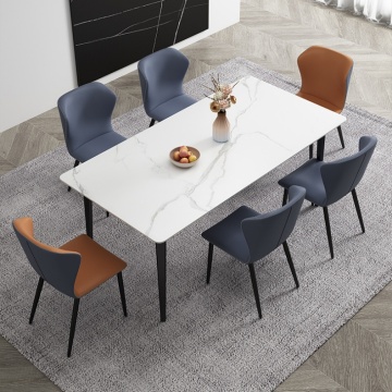WESOME New Design Dinette Mirror Tables - Modern 6 Seater Dining Table