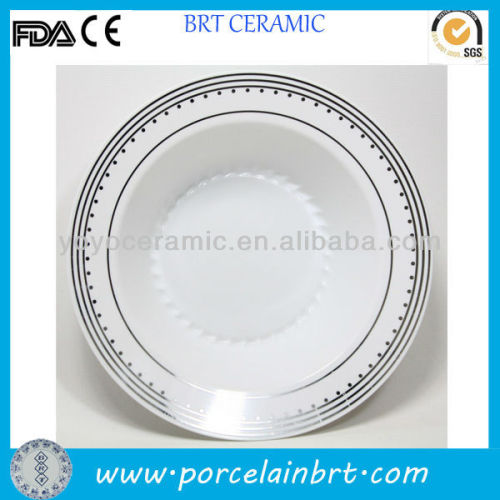 Silver Soup Plate Porcelaine