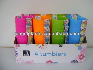 4PK plastic tumblers TG20613