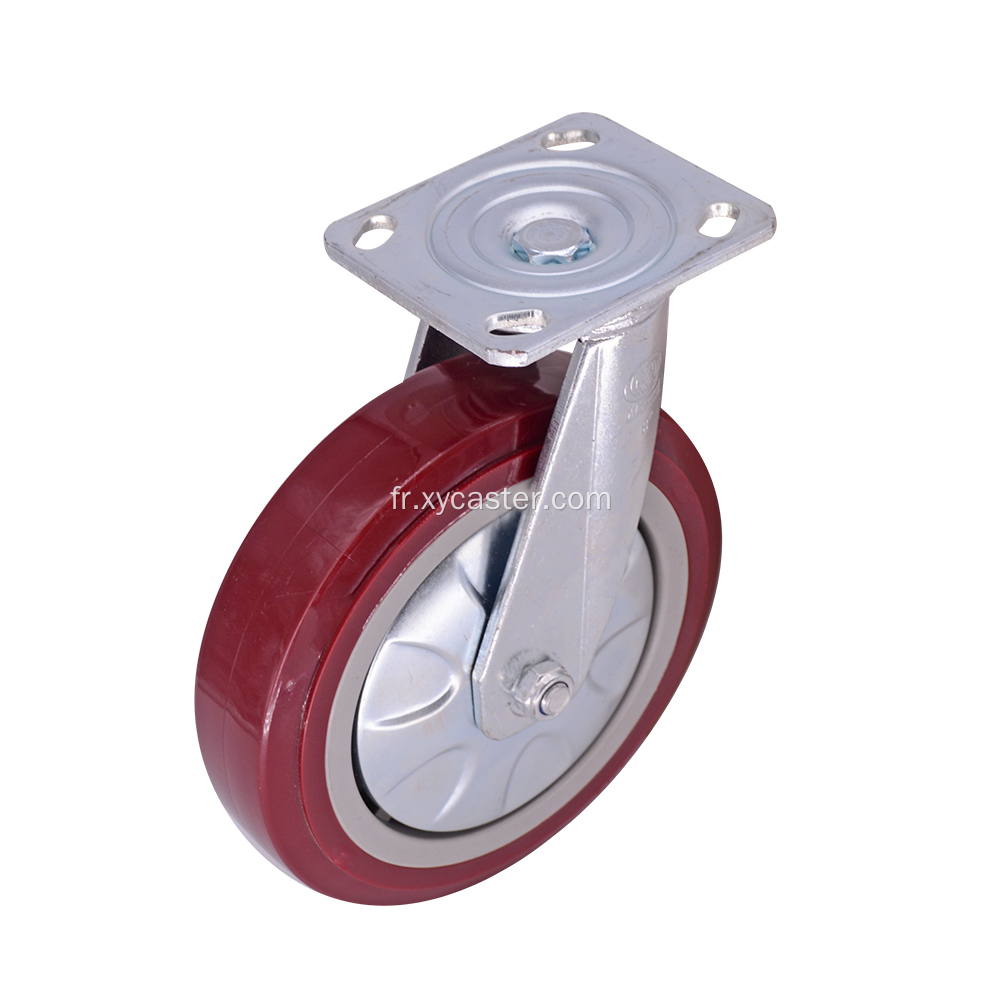 Roulette pivotante PVC 8 ​​pouces