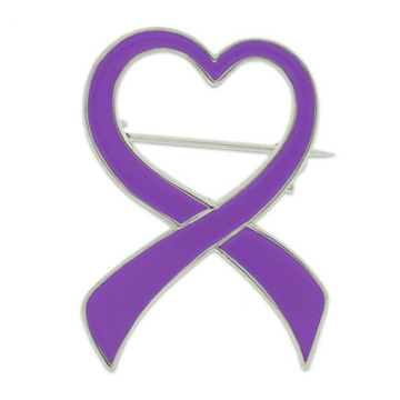 Domestic Violence Awareness Ribbon Brooch Pin