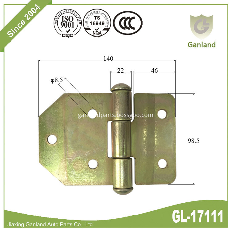 Steel back flap hinge gl-17118